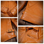 Men's Leather Jacket - Natural Horsehide