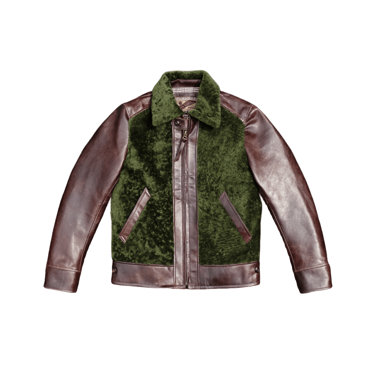 Men's Green Grizzly Shearling Jacket - Green