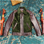 Men's Leather Jacket - Green