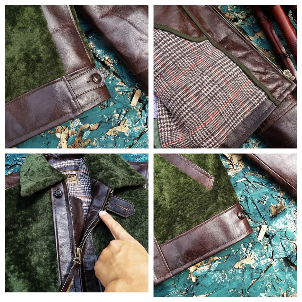 Men's Leather Jacket - Green