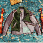 Men's Leather Jacket - Green