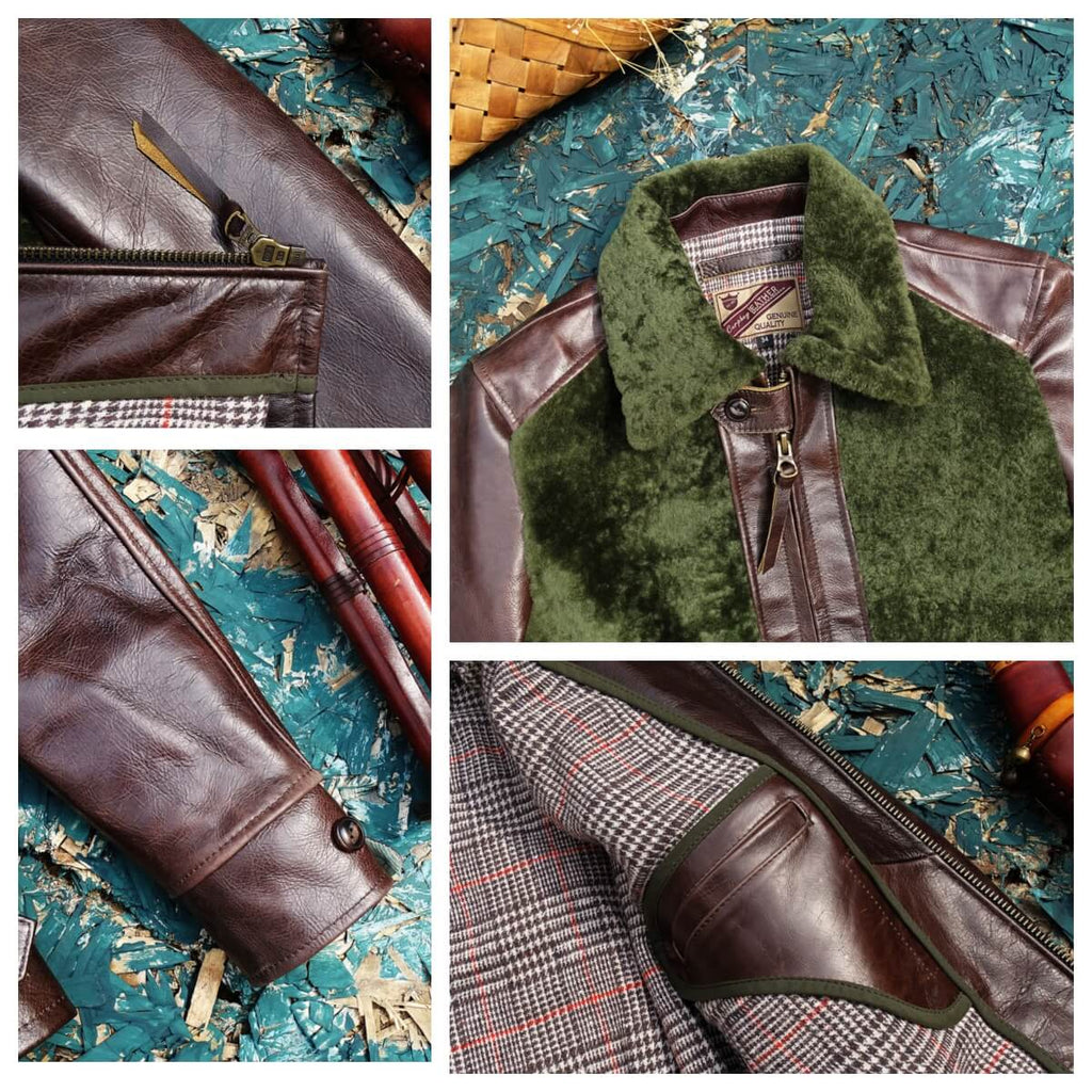 Men's Leather Jacket - Green