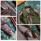 Men's Leather Jacket - Green