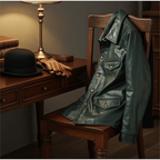 Men's Leather Jacket - Green
