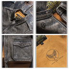 Men's Leather Jacket - Gray