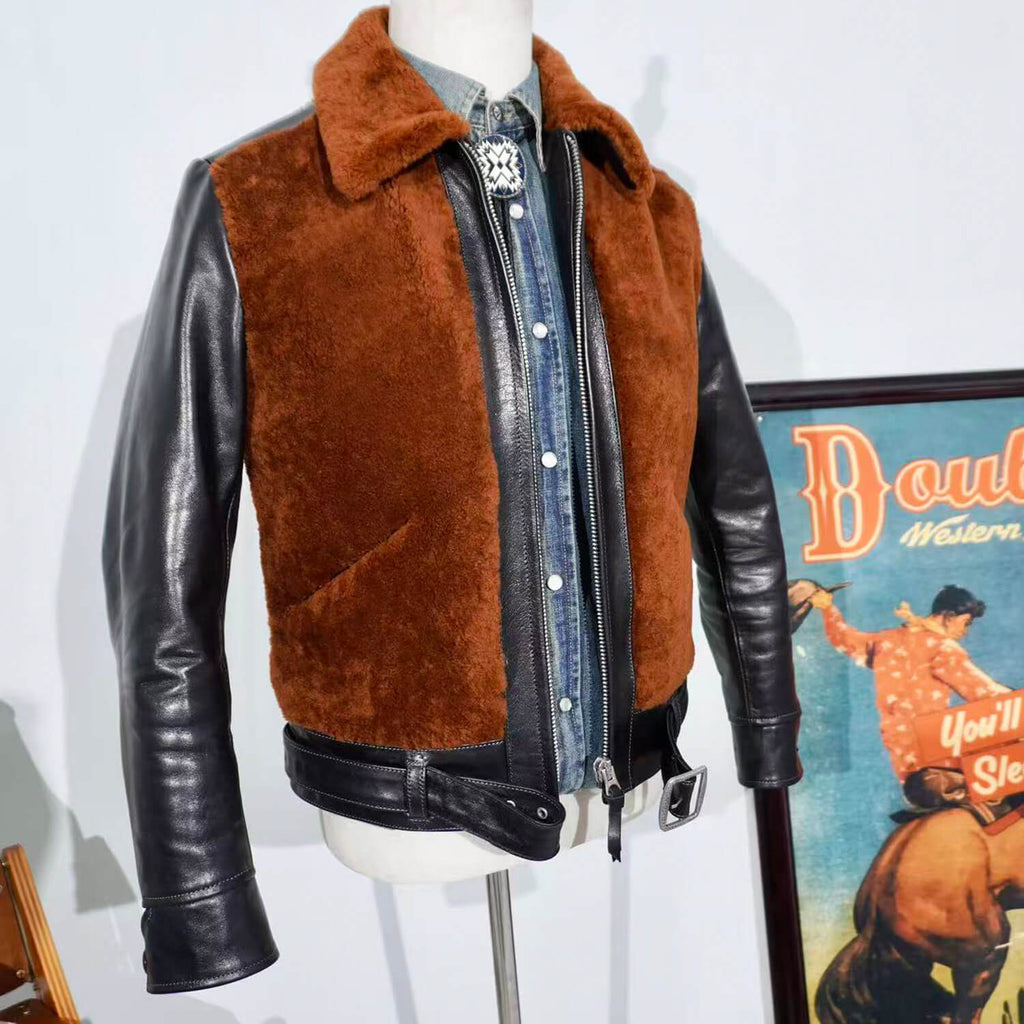 Men's Leather Jacket - Brown