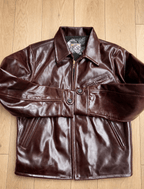 Men's Leather Jacket - Burgundy