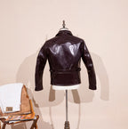 Men's Leather Jacket - Dark Wine