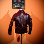 Men's Leather Jacket - Burgundy