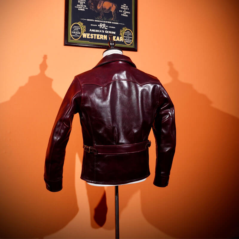 Men's Leather Jacket - Burgundy