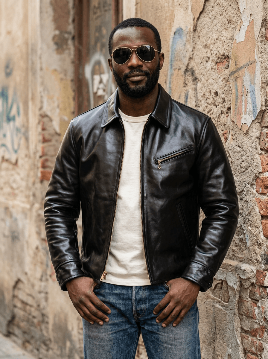Men's Leather Jacket - Teacore