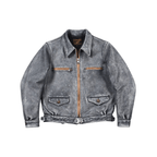 Men's Hartmann Leather Jacket, Cowhide - Gray
