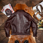 Men's Leather Jacket - Black/Horsehide