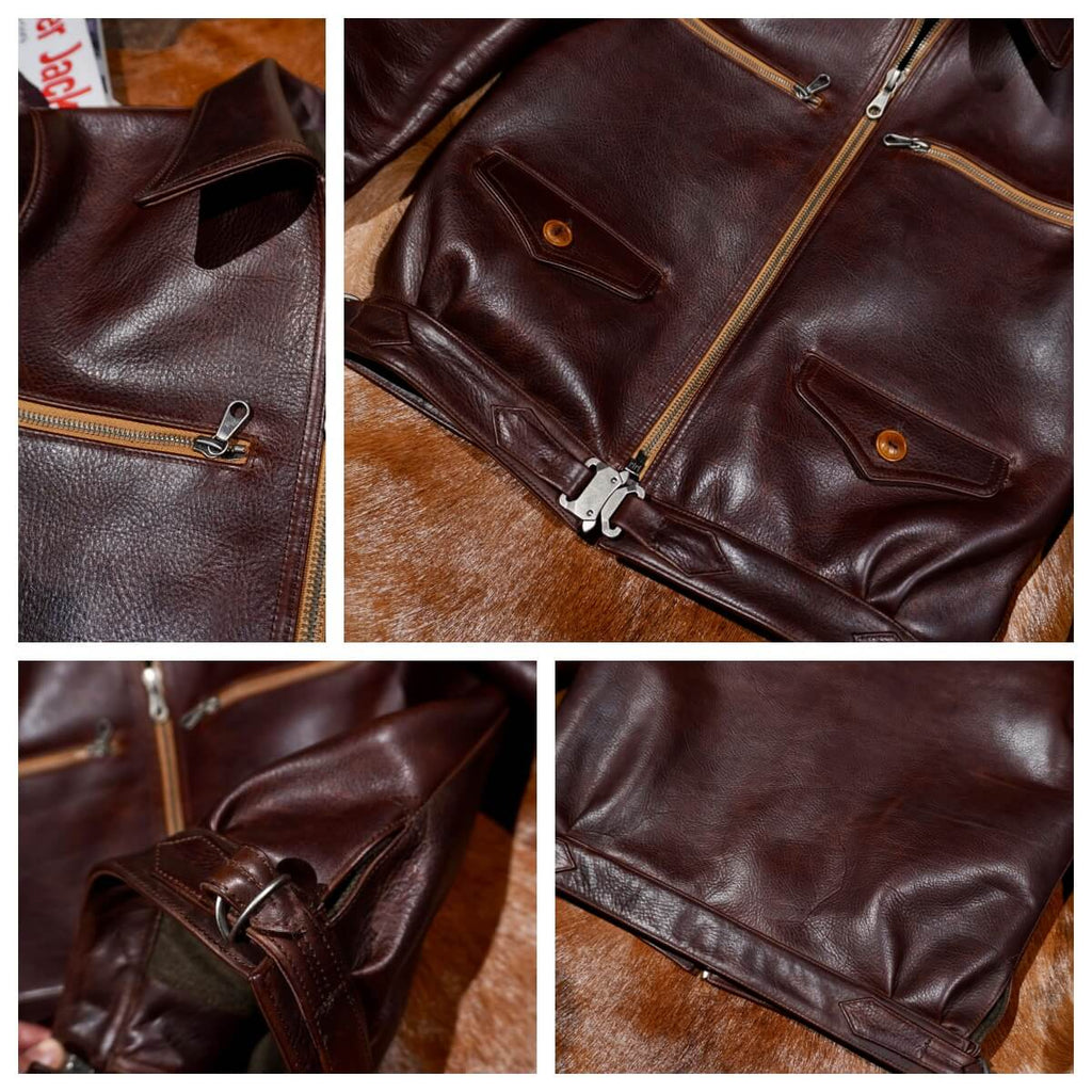 Men's Leather Jacket - Black/Horsehide