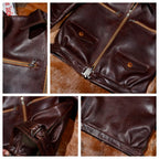 Men's Leather Jacket - Black/Horsehide
