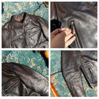 Men's Leather Jacket - Black Brown