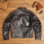 Men's Leather Jacket - Black Brown