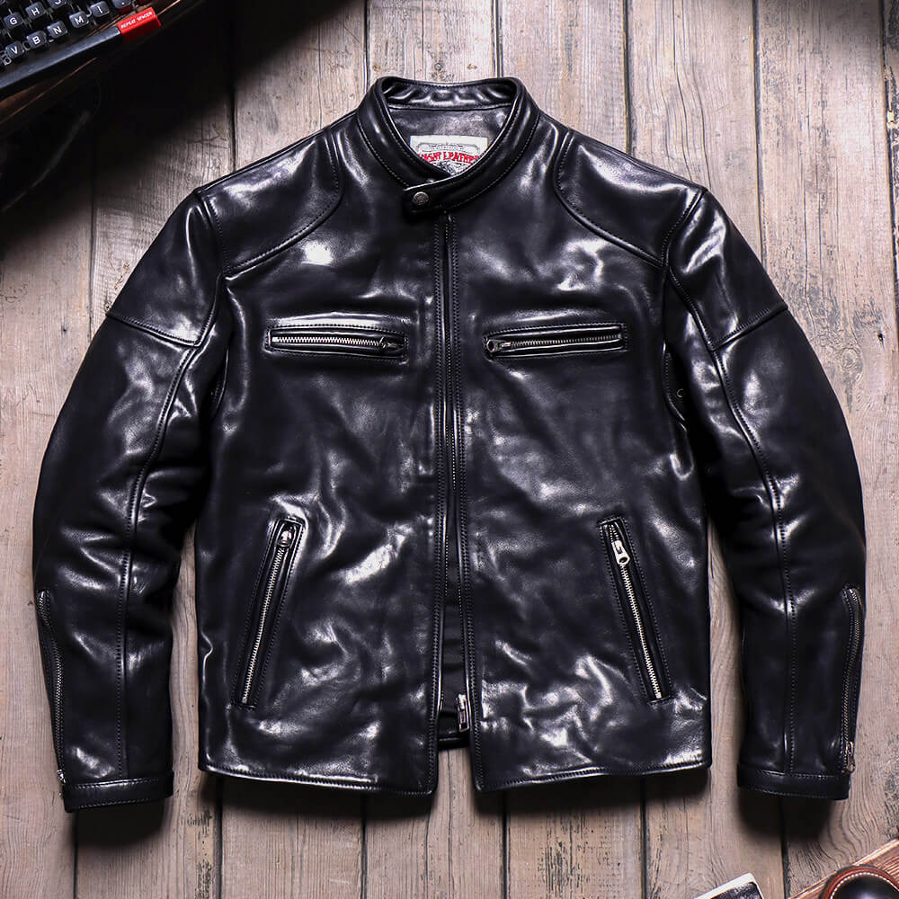 Men's Leather Jacket - Black