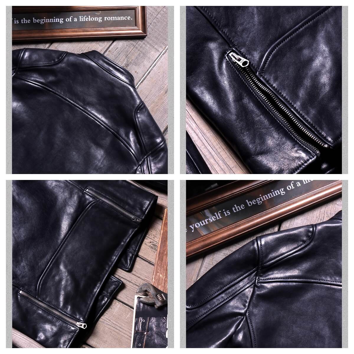 Men's Leather Jacket - Black