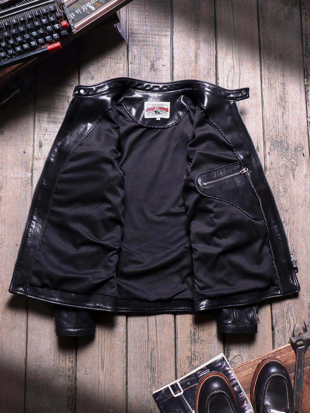 Men's Leather Jacket - Black
