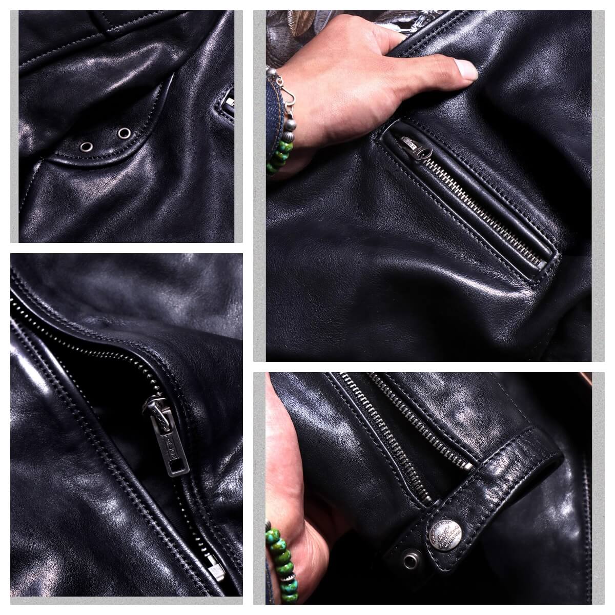 Men's Leather Jacket - Black