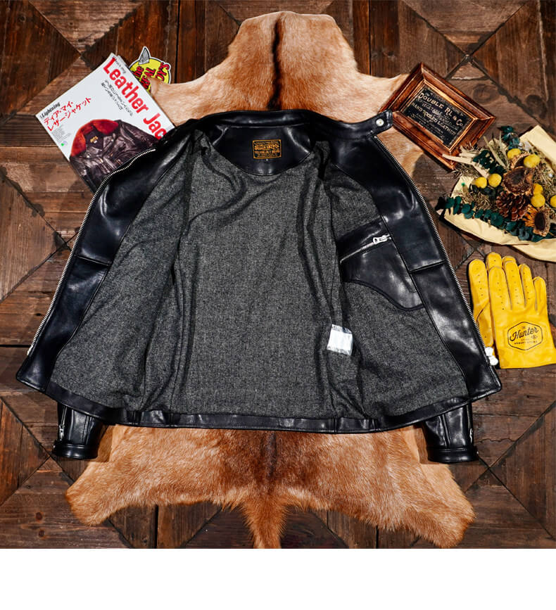 Men's Leather Jacket - Black