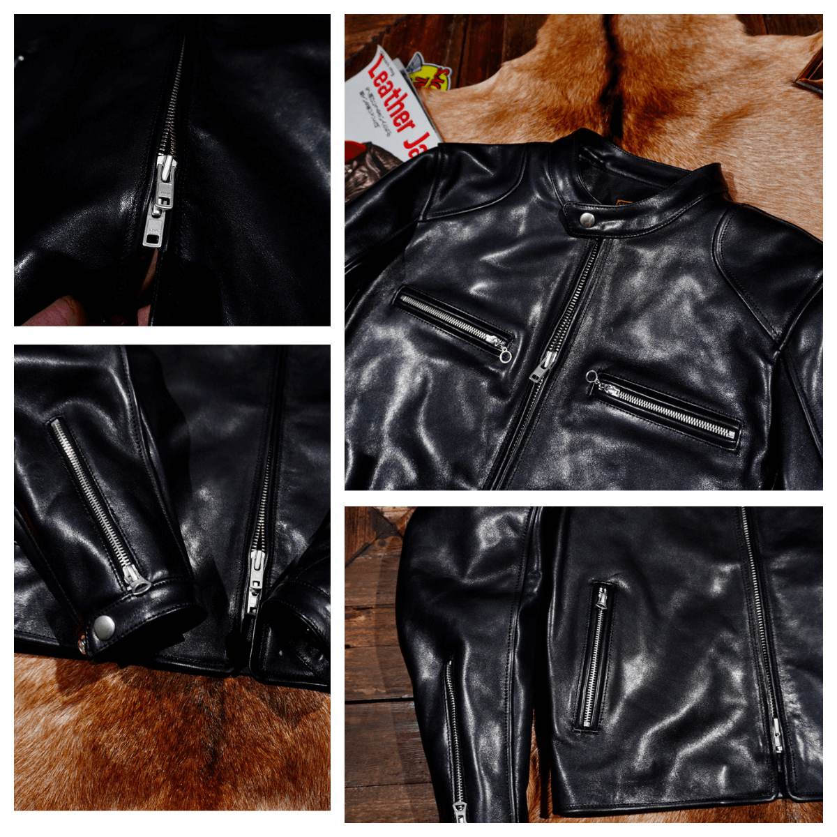 Men's Leather Jacket - Black