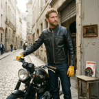 Men's Leather Jacket - Black