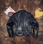 Men's Leather Jacket - Black Cowhide