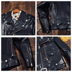 Men's Leather Jacket - Black Cowhide