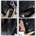 Men's Leather Jacket - Black Cowhide