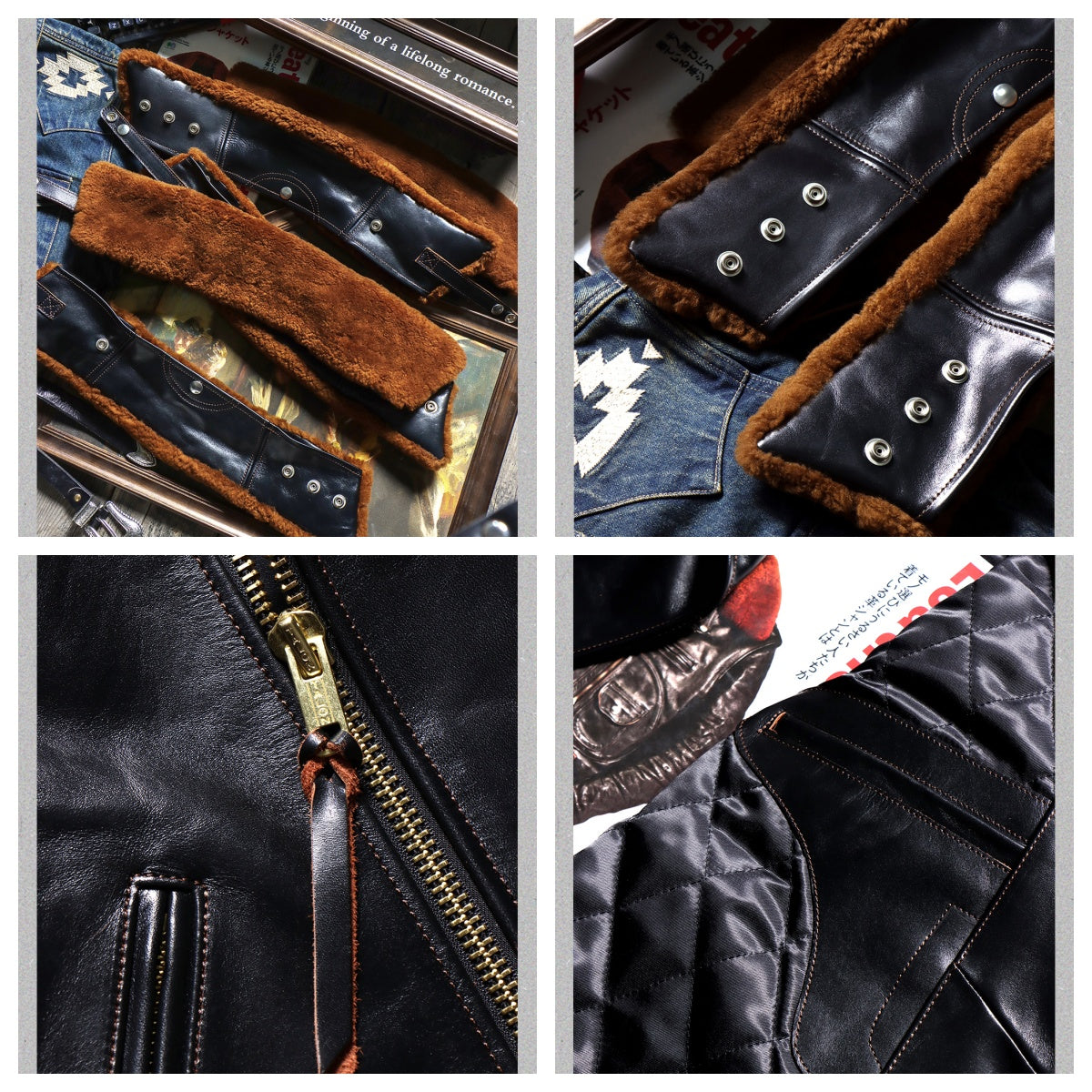 Men's Leather Jacket - Black Cowhide