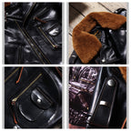 Men's Leather Jacket - Black Cowhide