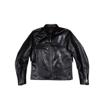 Men's J-100 Biker Jacket - Black Cowhide