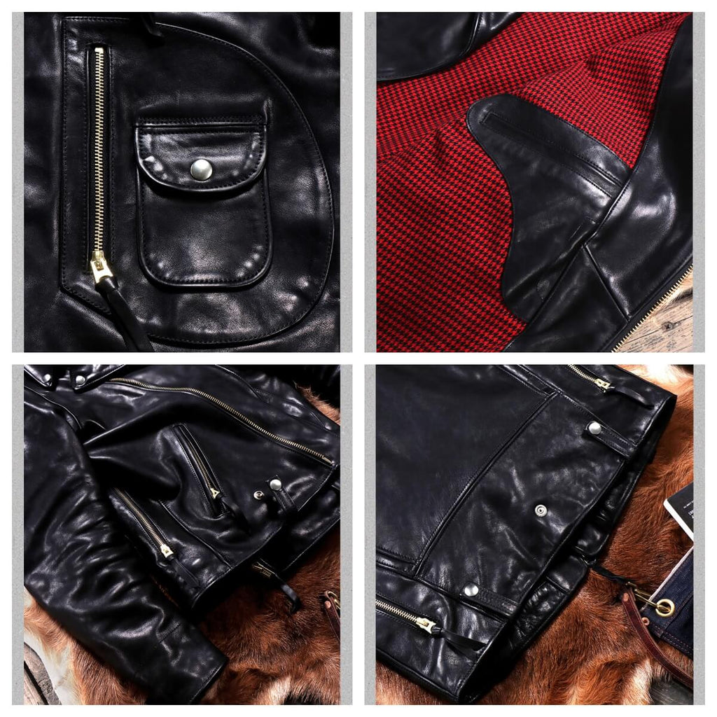 Men's Leather Jacket - L