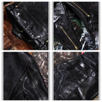 Men's Leather Jacket - Black Horsehide