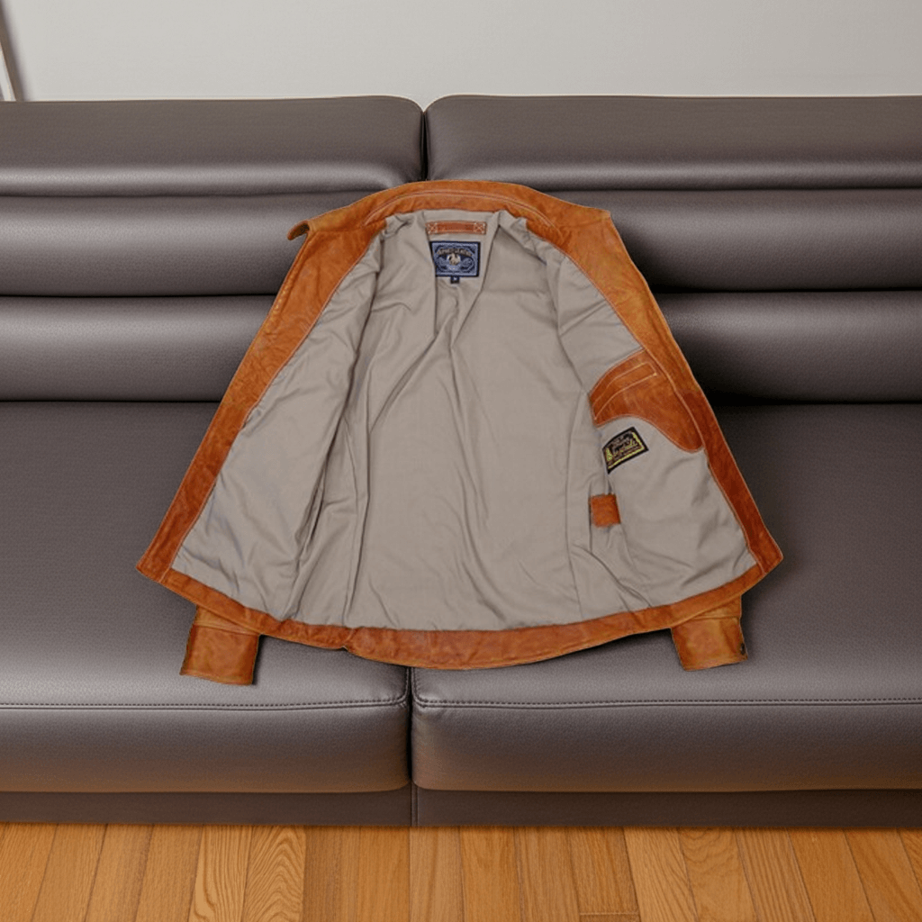Men's Leather Jacket - 42/XXL
