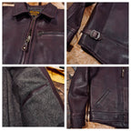 Men's Leather Jacket - Black Horsehide