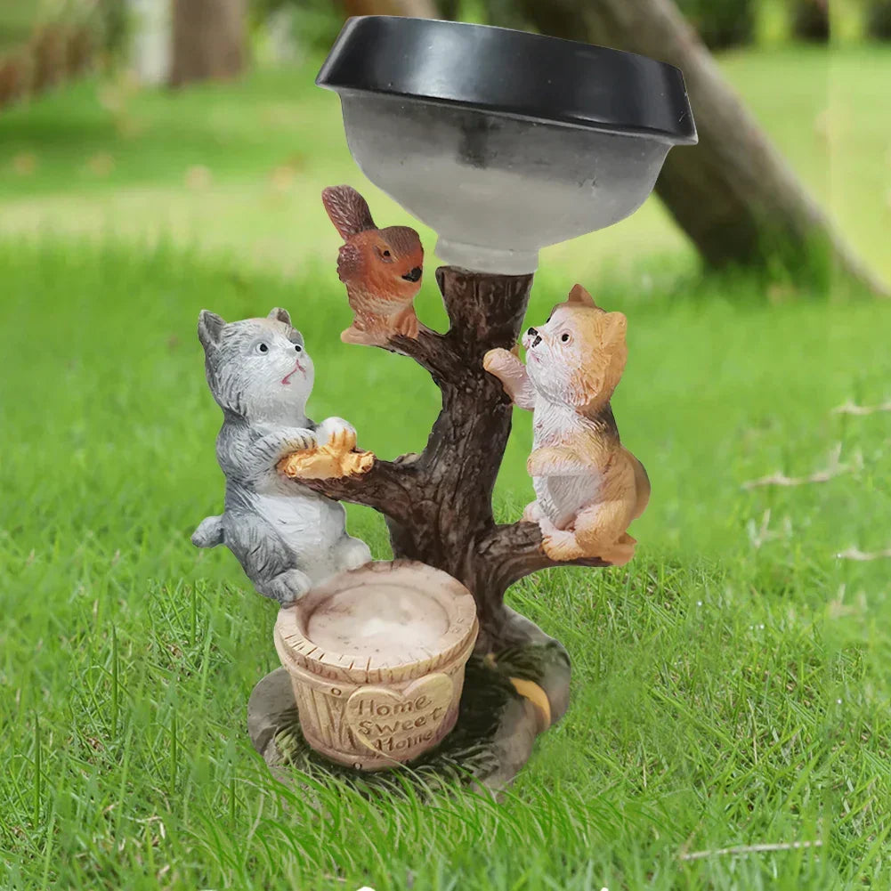 Unique Garden Animal Accent Lamp - Kat