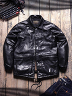 Men's Leather Jacket - Black