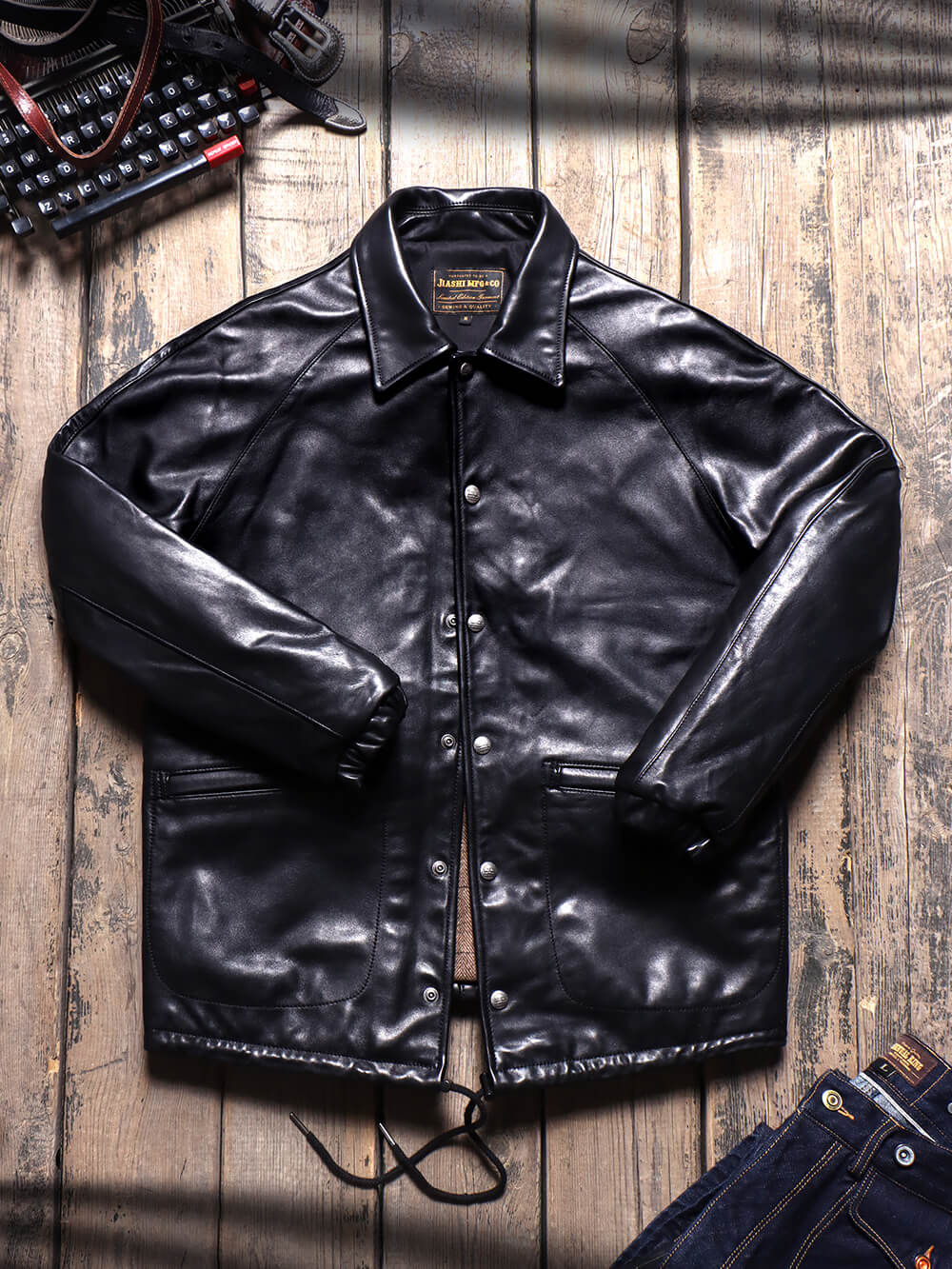 Men's Leather Jacket - Black
