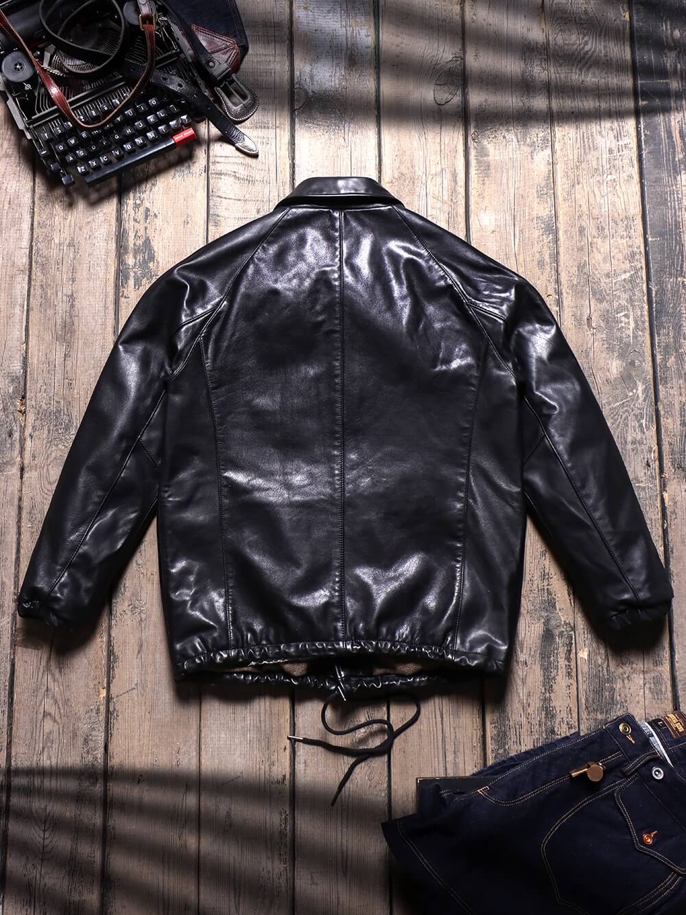 Men's Leather Jacket - Black