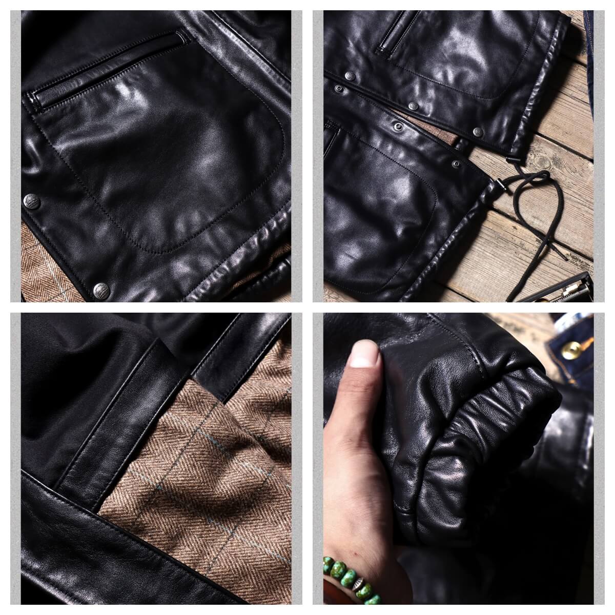 Men's Leather Jacket - Black