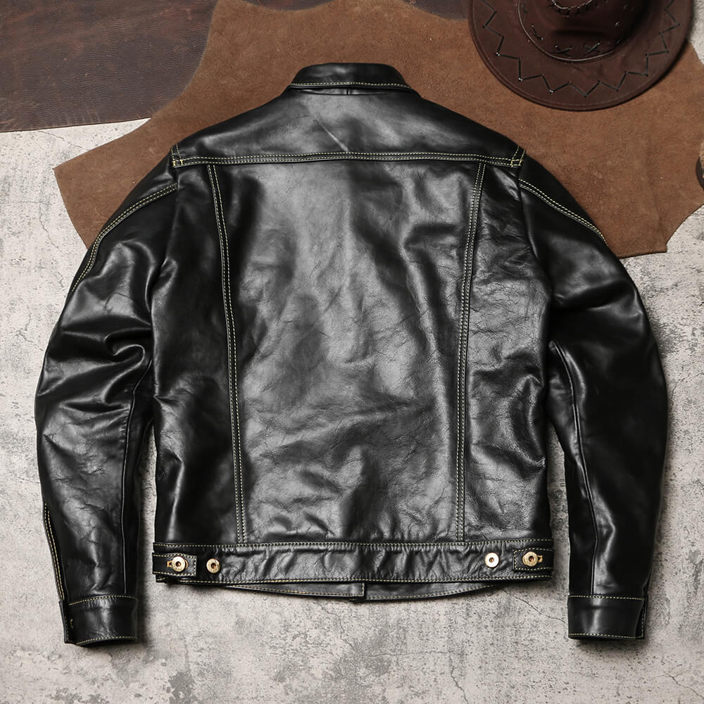 Men's Leather Jacket - Black
