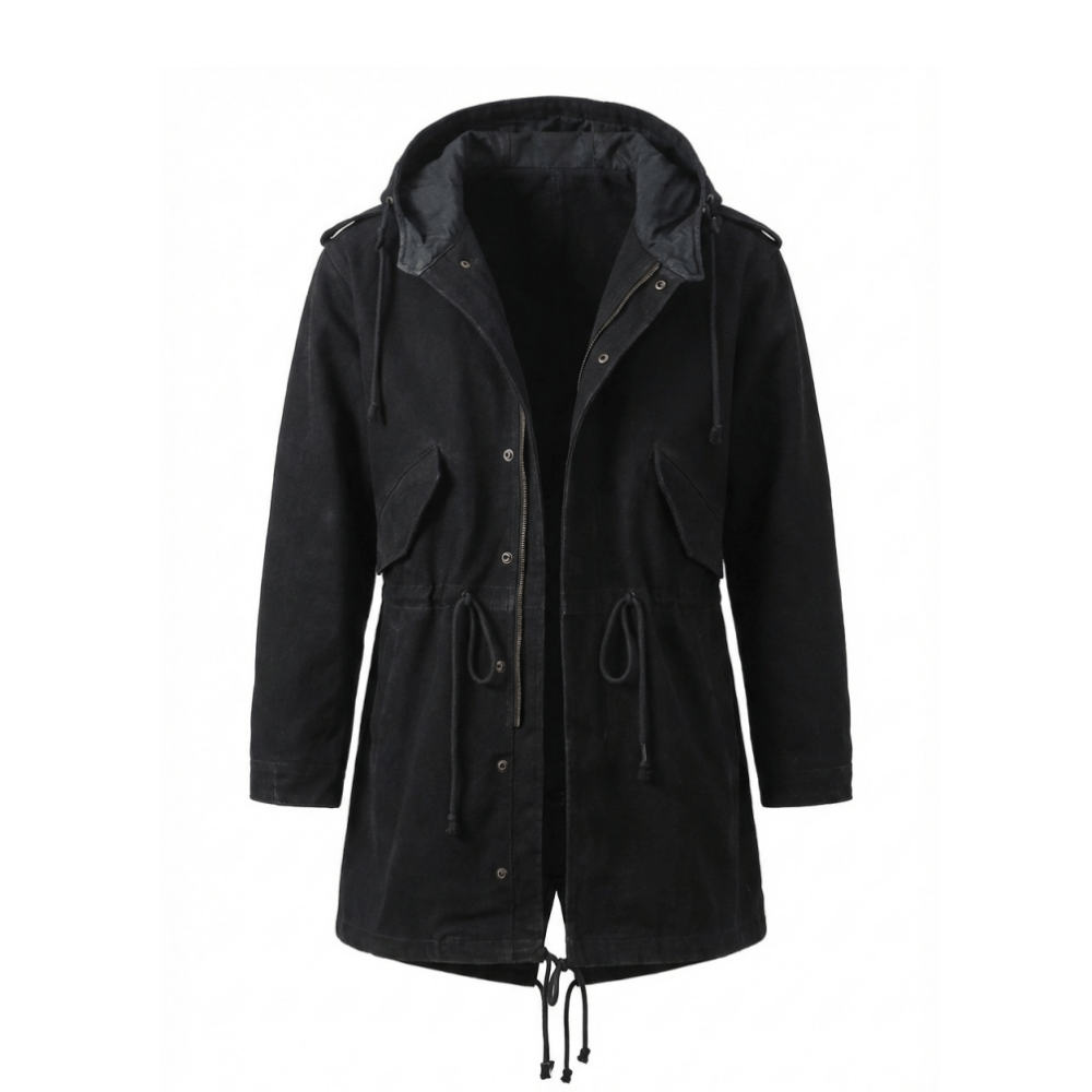 Men's M-1951 Fishtail Parka, Suede - Black