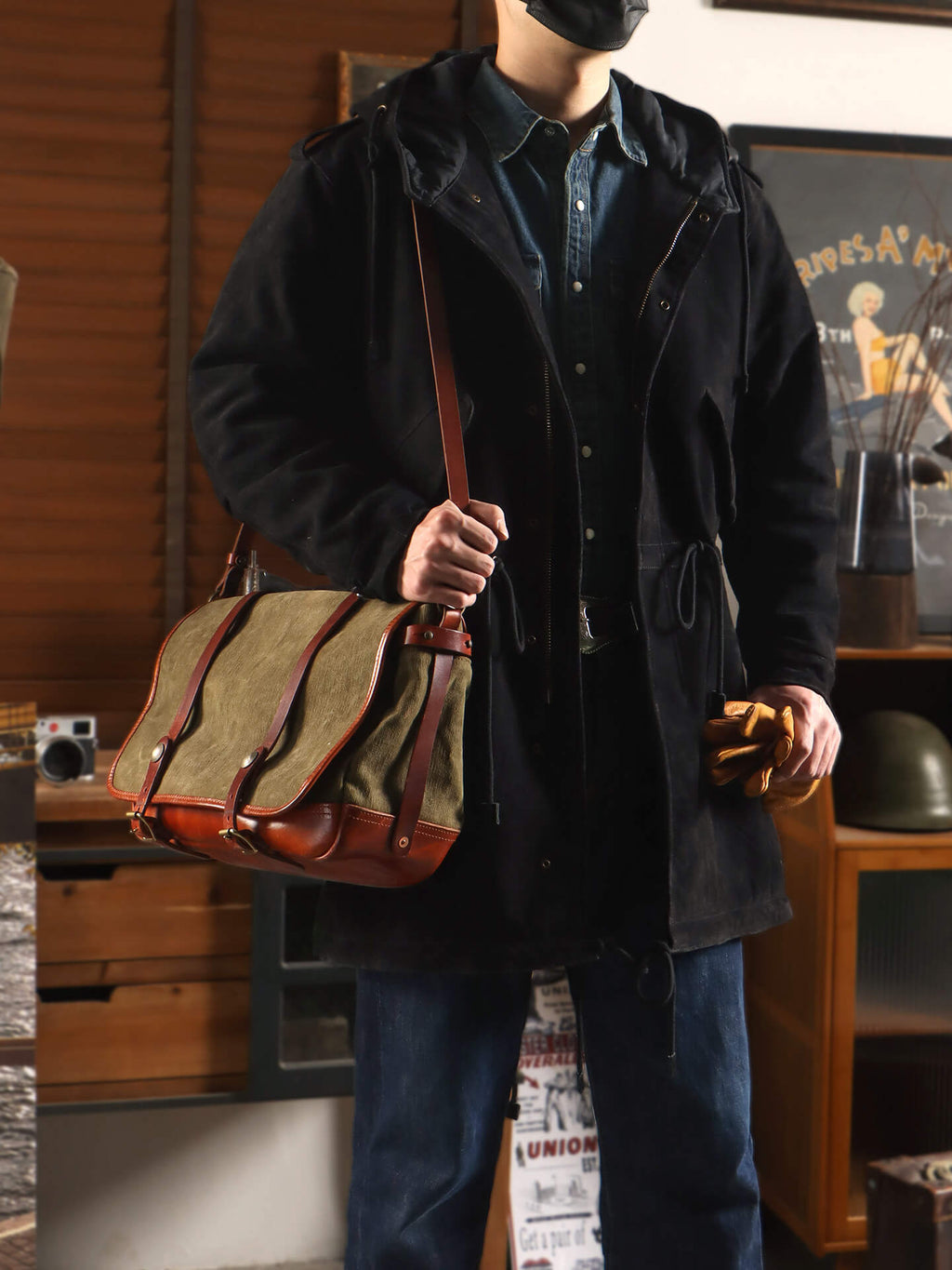 Men's Leather Jacket - Brown