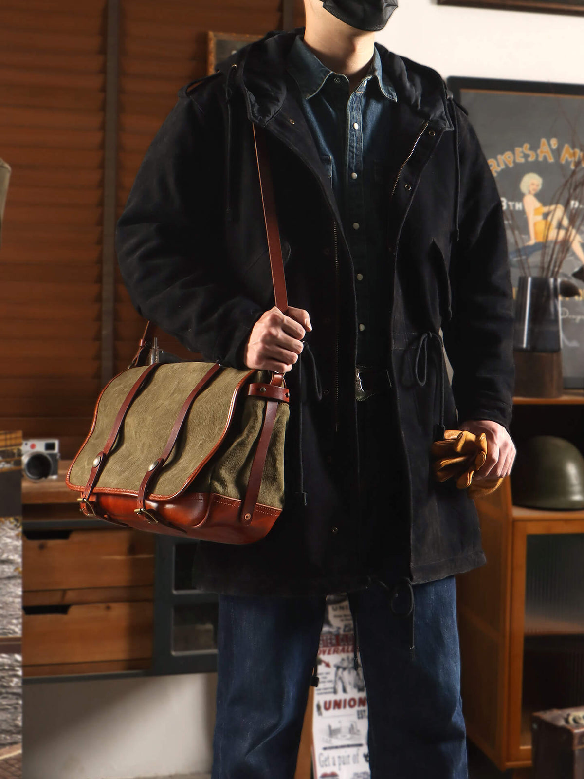 Men's Leather Jacket - Brown