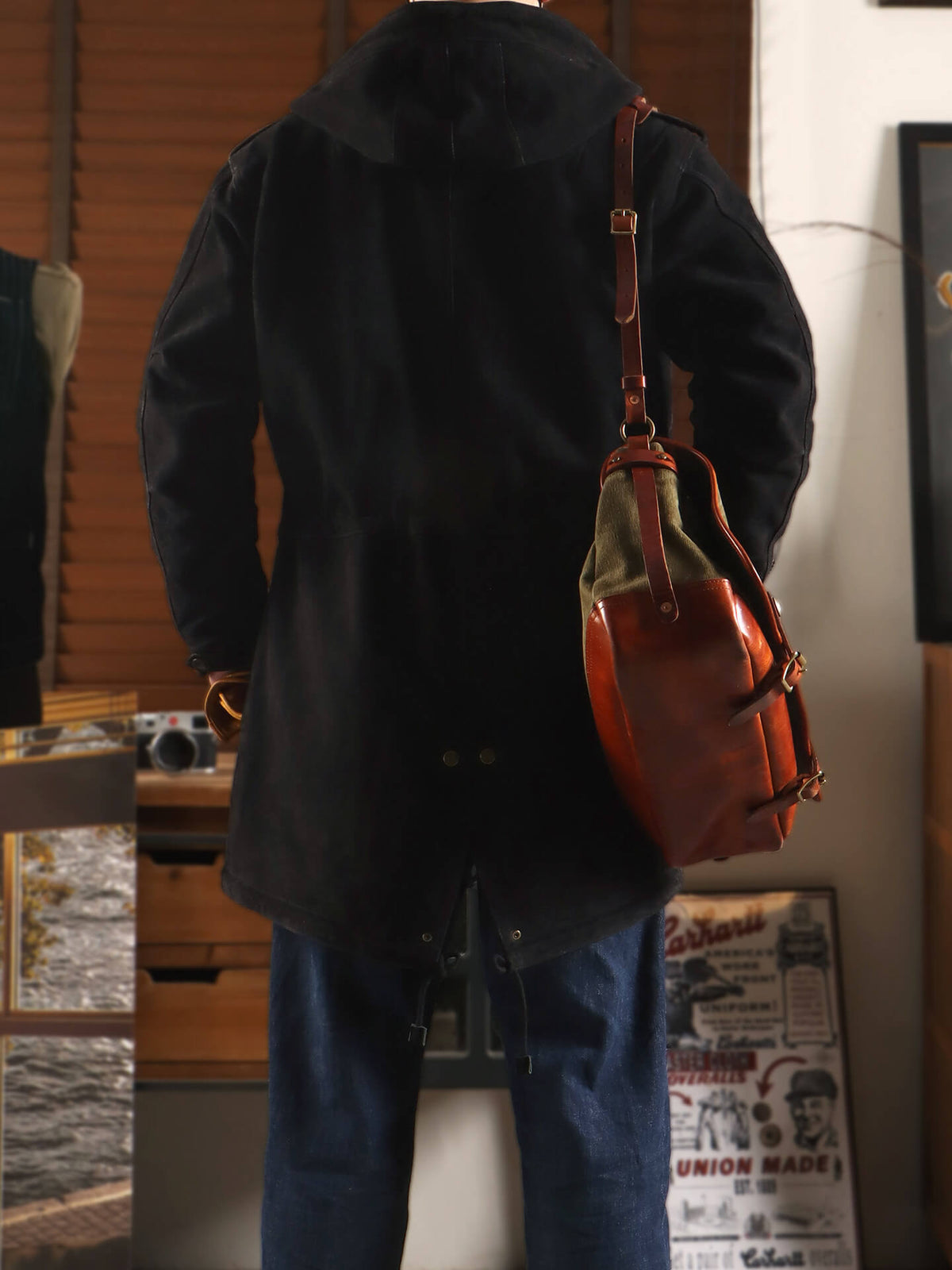 Men's Leather Jacket - Brown