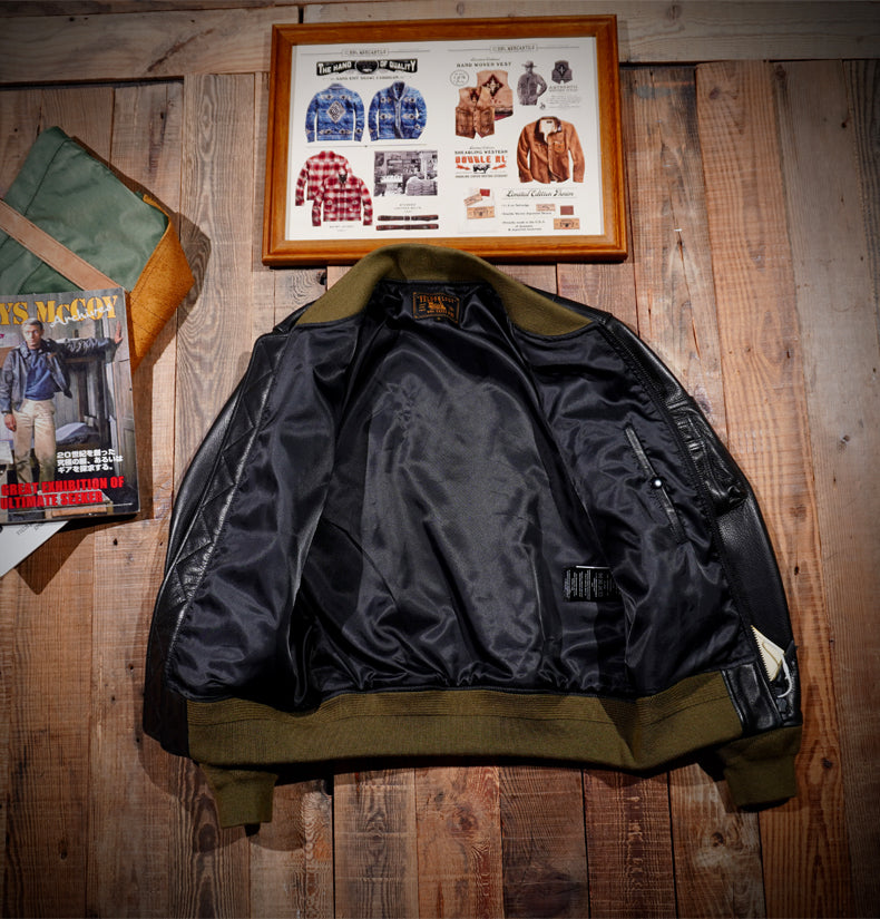Men's Leather Jacket - Black