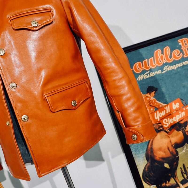 Men's Leather Jacket - Amber